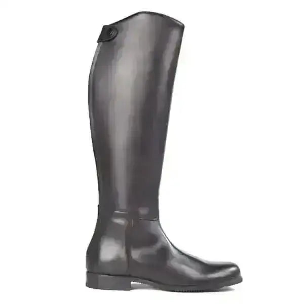 Black leather aylsham waterproof riding boot with glossy finish and sturdy heel perfect for berkshire hunt long use