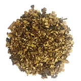 A pile of golden brown granola clusters with oats nuts and dried fruit in badminton hi yield goat mix highly palatable lightly molassed