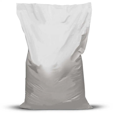 White plastic bag with glossy finish and creases containing baileys garlic supplement 20 kg for souroyal canine key vitamins