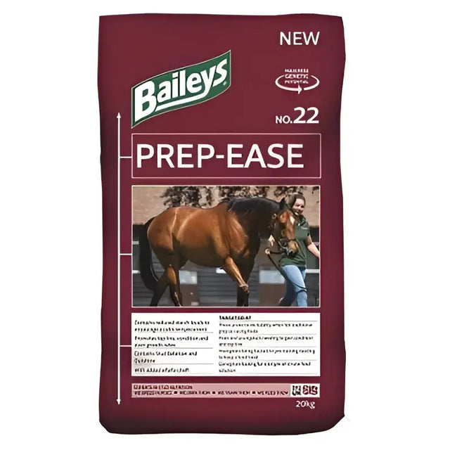Maroon bag of baileys no22 prep-ease horse feed with digest plus prebiotic alfalfa chaff and soya bean 20kg