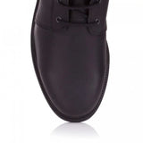 Bareback footwear andalucia boots black with black leather, rounded toe, stitched detailing, and sheepskin insole for moisture wicking