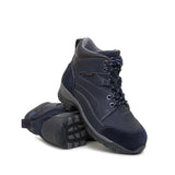 Dark navy blue storm waterproof jodhpur boot by bareback footwear blair with suede and synthetic leather upper