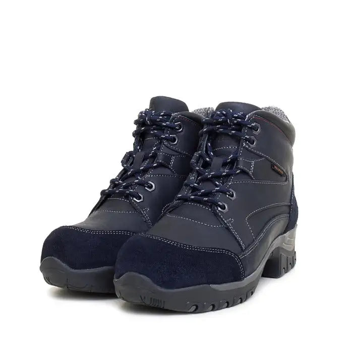 Dark navy bareback footwear blair storm waterproof jodhpur boots in suede and leather with reinforced toe caps and textured soles