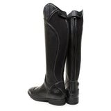 Black bareback footwear georgia long riding boot with sleek glossy leather and subtle stitching details