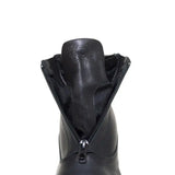 Black leather bareback footwear idaho storm waterproof jodhpur riding boots with zipper and inner mesh lining