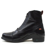 Black leather bareback footwear idaho storm waterproof jodhpur riding boots with side zipper and orange heel tag