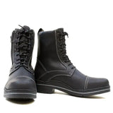 Bareback footwear kentucky storm waterproof jodhpur boots in black leather with white stitching and rugged sole