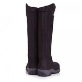 Bareback footwear montana riding boots black with matte finish reinforced stitching and back zippers for easy entry
