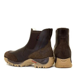 Dark brown leather and suede ottawa storm waterproof chelsea boot with tan sole from bareback footwear ottawa