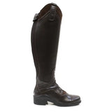 Dark brown leather phoenix long riding boot from bareback footwear phoenix with sleek polished finish and cap toe design
