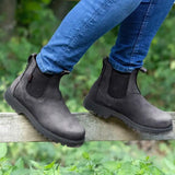 Bareback footwear vancouver storm waterproof boots black leather chelsea boots with arch support and rugged sole
