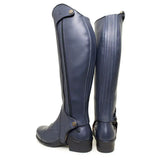 Navy leather bareback footwear vaqueros premium half-chaps with zipper and buckle details for kentucky half chaps use