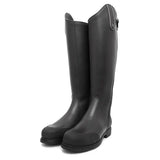 Black leather bareback footwear vermont storm waterproof long riding boots with sleek glossy finish and subtle stitching