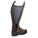 Brown leather vermont storm waterproof riding boot with mesh lining and zipper closure from bareback footwear vermont
