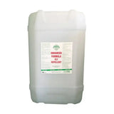 White plastic 20l container of barrier enhanced formula fly repellent with non-sting formulation for effective use