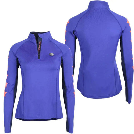 Base Layers QHP Tangerine Blue Junior Perfect Cross Country Colours and Team Colours 152cm / 12yrs QHP Baselayers Barnstaple Equestrian Supplies