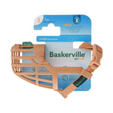 Tan baskerville classic basket muzzle made of improved thermoplastic rubber for dogs with durable design