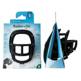 Black plastic baskerville ultra basket dog muzzle size 6 with unique patented basket design for safe dog use