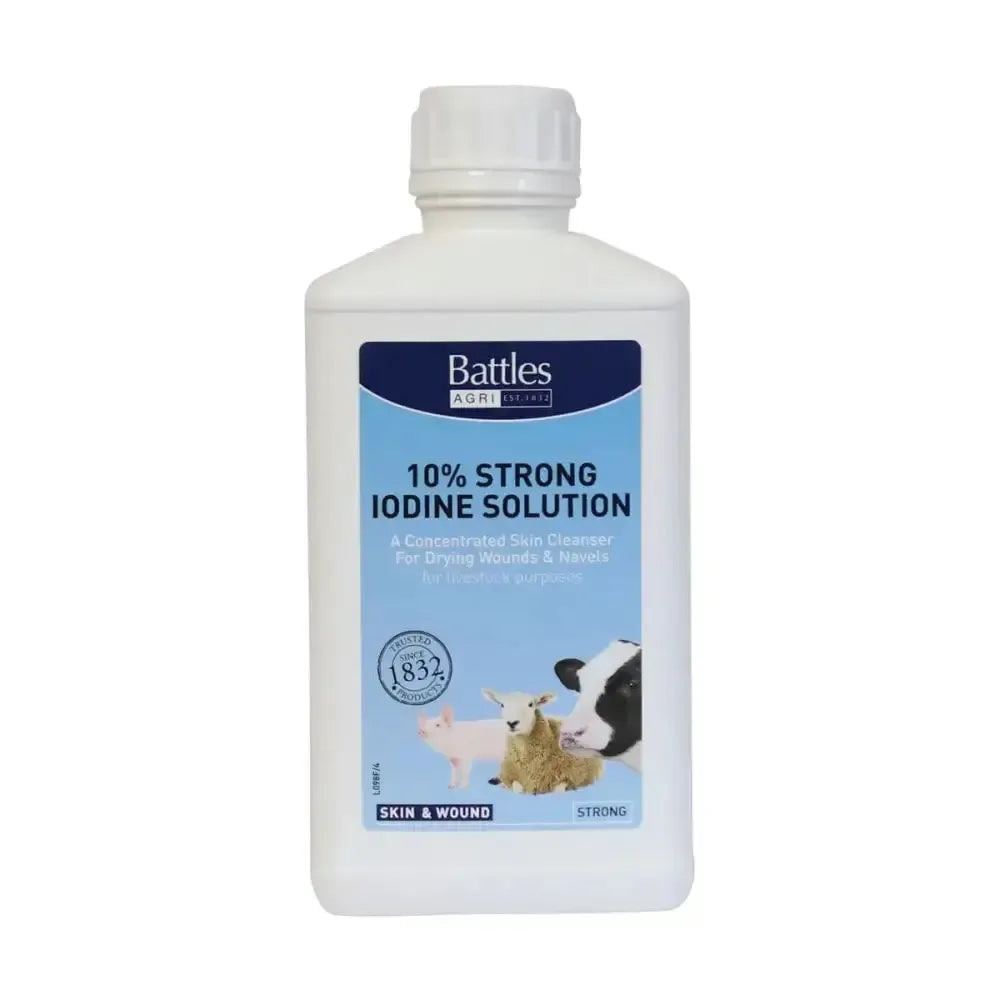 Battles 10% Strong Iodine Solution Disinfectant 500ml Veterinary