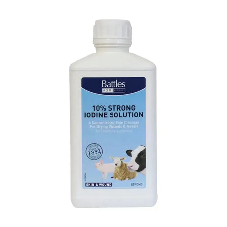 Battles 10% Strong Iodine Solution Disinfectant 500ml Veterinary