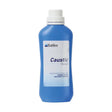 Blue plastic bottle of battles caustic soda heavy-duty cleaner for cleaning lavatories drains and animal husbandry use