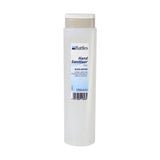 A transparent battles hand sanitiser gel bottle with beige cap and alcohol based quick drying sanitiser formula 250ml