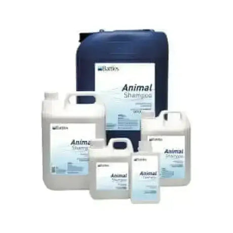 Battles horse shampoo bottles in blue and white labels with medicated fragrance for sale ring preparation in various sizes