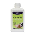 White plastic bottle of battles stockaline all-purpose health drench with green label for livestock nutrition