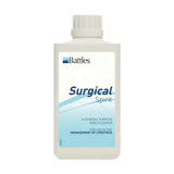 White plastic bottle of battles surgical spirit general purpose surgical spirit for horse care and livestock use