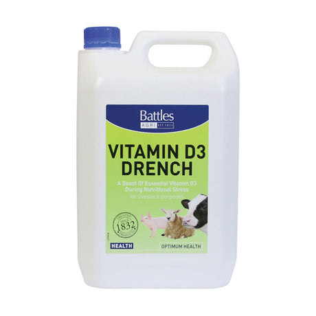 Battles Vitamin D3 Drench Veterinary Battles 5 litre Barnstaple Equestrian Supplies