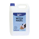 White plastic jug with blue cap labeled battles witch hazel for treating minor wounds and soothing skin