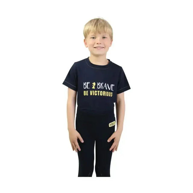 Be Brave T-Shirt by Little Knight Navy/Yellow 11-12 Years Polo Shirts & T Shirts