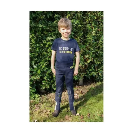 Be Brave Tots Jodhpurs by Little Knight Navy/Yellow 3-4 Years Jodhpurs