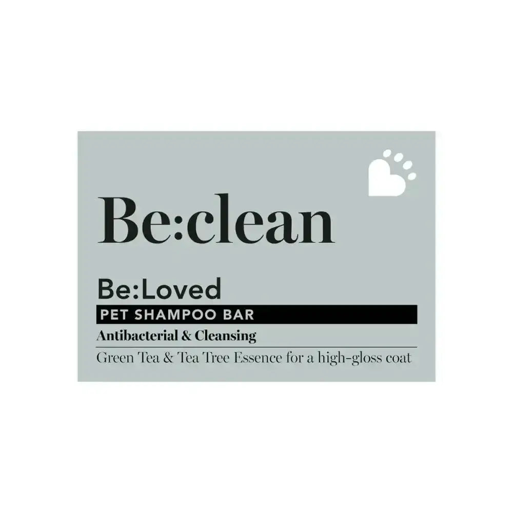 Be loved be clean pet shampoo bar with antibacterial and cleansing properties featuring green tea extract and tea tree essence