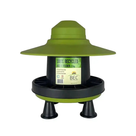 Bec Ascot Feeder Outdoor Recycled 2.5kg Black/Green Poultry Feeders