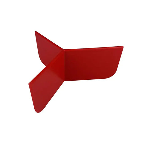 Red plastic arrow shaped be divider for 3kg grit feeder station shelf organization