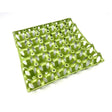 Green plastic bec egg tray with oval compartments made from recycled green plastic for egg storage
