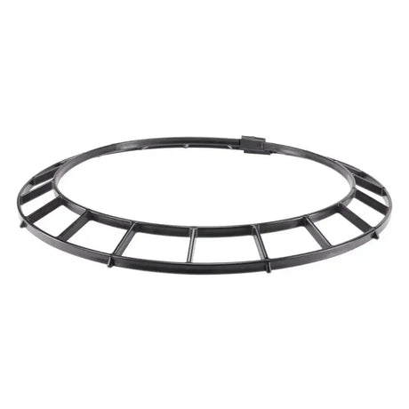 Black plastic circular bec king feeder saver ring with slatted design for garden feeders protection