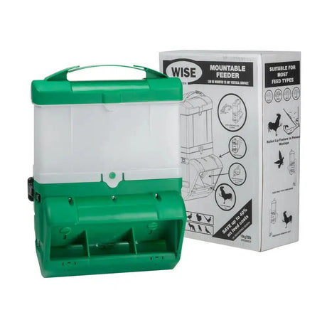 Bec Wise Feeder Mountable Green 10 KG Green Poultry Feeders