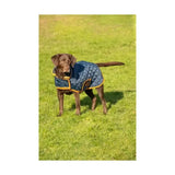 Benji & Flo Quilted Dog Coat Navy/Tan XX Small Dog Coat