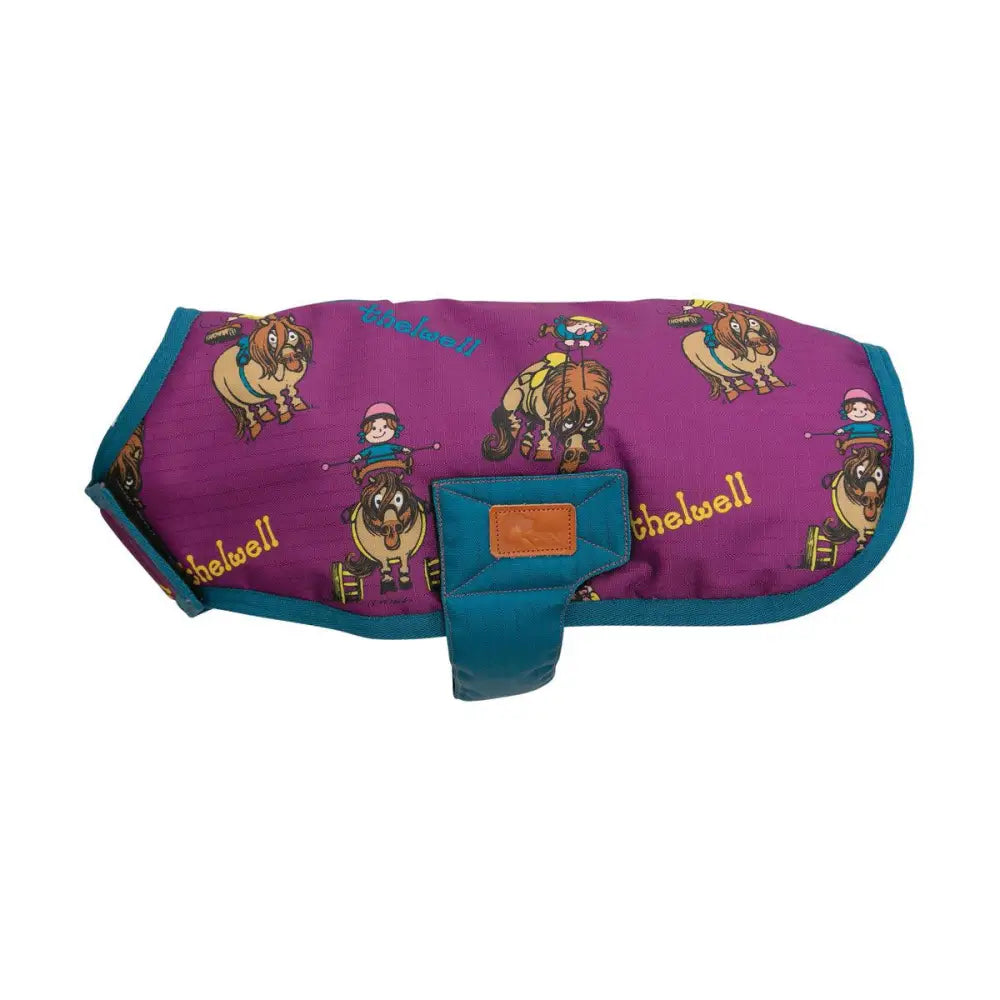 Benji & Flo Thelwell Collection Pony Friends Dog Coat Imperial Purple/Pacific Blue XXX Small Dog Coat Barnstaple Equestrian Supplies