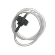 Clear plastic tube with black threaded connector for bimeda bimectin draw fits tube bimectin draw use