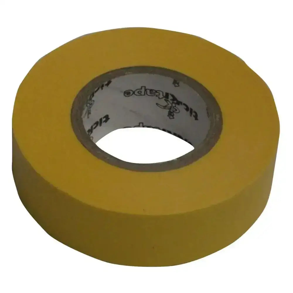 A roll of bright yellow bitz bandage tape with matte finish and black branding perfect for horse boots leg wraps