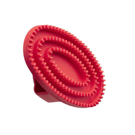 Bitz Curry Comb Rubber Small Brushes & Combs Small Red Barnstaple Equestrian Supplies