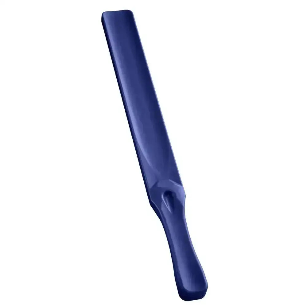Deep blue plastic bitz feed stirrer with smooth curved blade and ergonomic handle for easy feed mixing