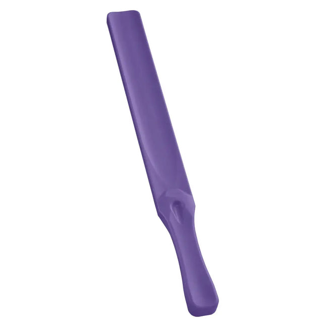 Purple plastic bitz feed stirrer with smooth tapered handle and rounded edges for brightly coloured feed mixing