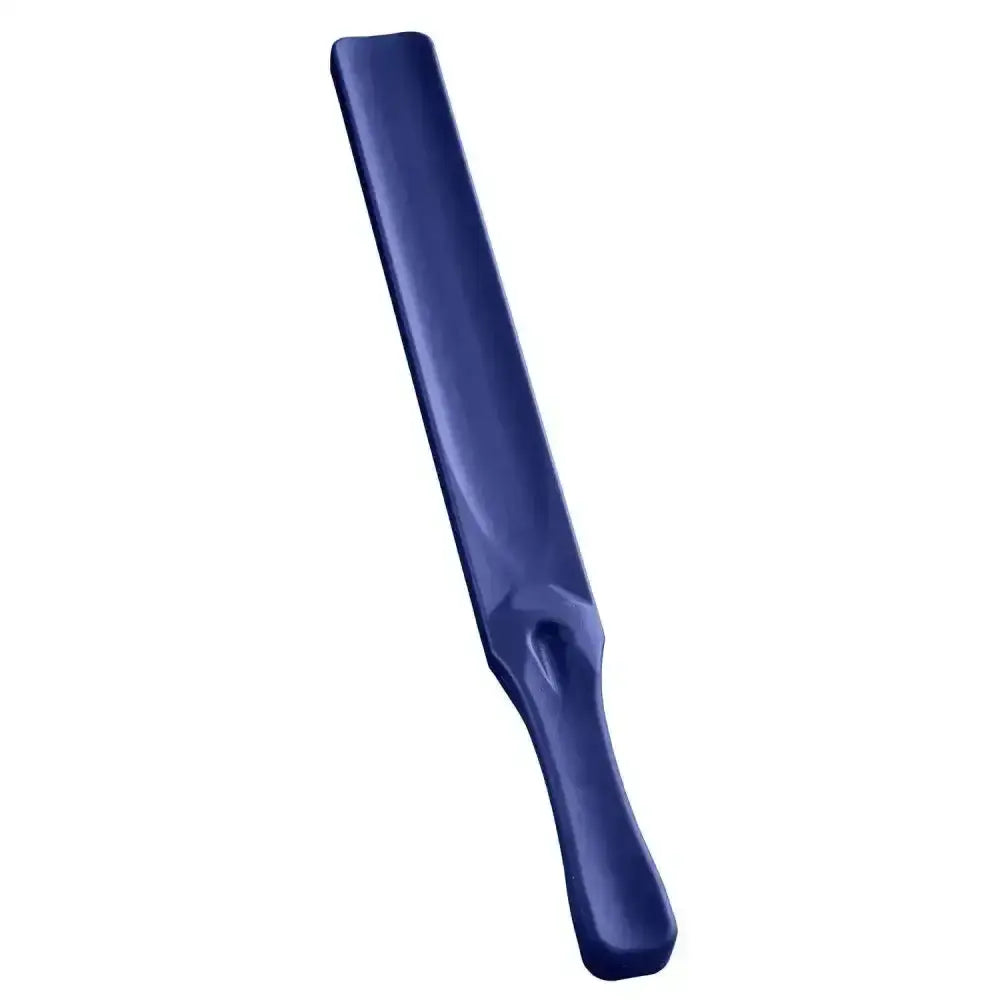 Blue plastic bitz feed stirrer with smooth curved blade and ergonomic handle for brightly coloured feed stirring tasks