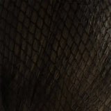 Dark brown bitz hairnets made of textured woven material with diamond pattern perfect for standard weight use