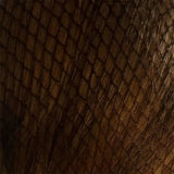 Dark brown textured bitz hairnets with a diamond pattern resembling woven material for standard and heavyweight use