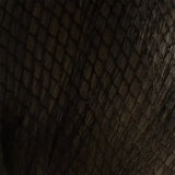 Dark brown woven texture of bitz hairnets showing standard weight and heavyweight hairnets material close up